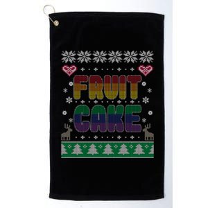 Fruit Cake Funny Gay Ugly Christmas Sweater Platinum Collection Golf Towel