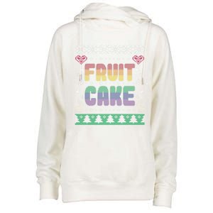 Fruit Cake Funny Gay Ugly Christmas Sweater Womens Funnel Neck Pullover Hood