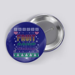 Fruit Cake Funny Gay Ugly Christmas Sweater Button