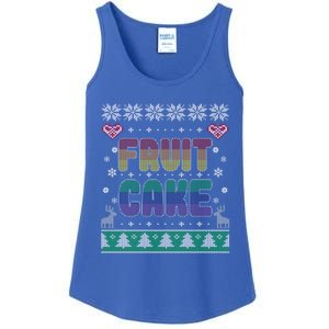 Fruit Cake Funny Gay Ugly Christmas Sweater Ladies Essential Tank