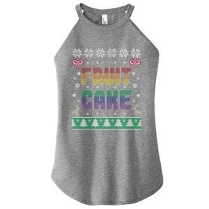 Fruit Cake Funny Gay Ugly Christmas Sweater Women's Perfect Tri Rocker Tank