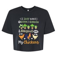 Funny Chicken For Wo Gardening Chicken Lovers Garden Bella+Canvas Jersey Crop Tee