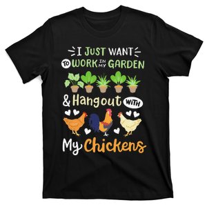 Funny Chicken For Wo Gardening Chicken Lovers Garden T-Shirt