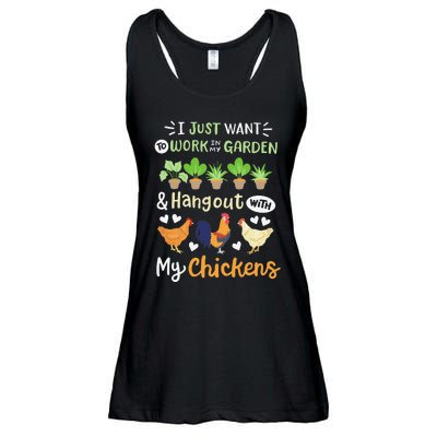 Funny Chicken For Wo Gardening Chicken Lovers Garden Ladies Essential Flowy Tank