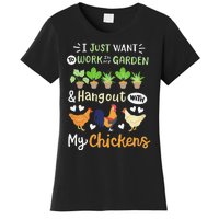 Funny Chicken For Wo Gardening Chicken Lovers Garden Women's T-Shirt