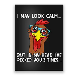 Funny Chicken Funny Farmer Chicken Mom Poster