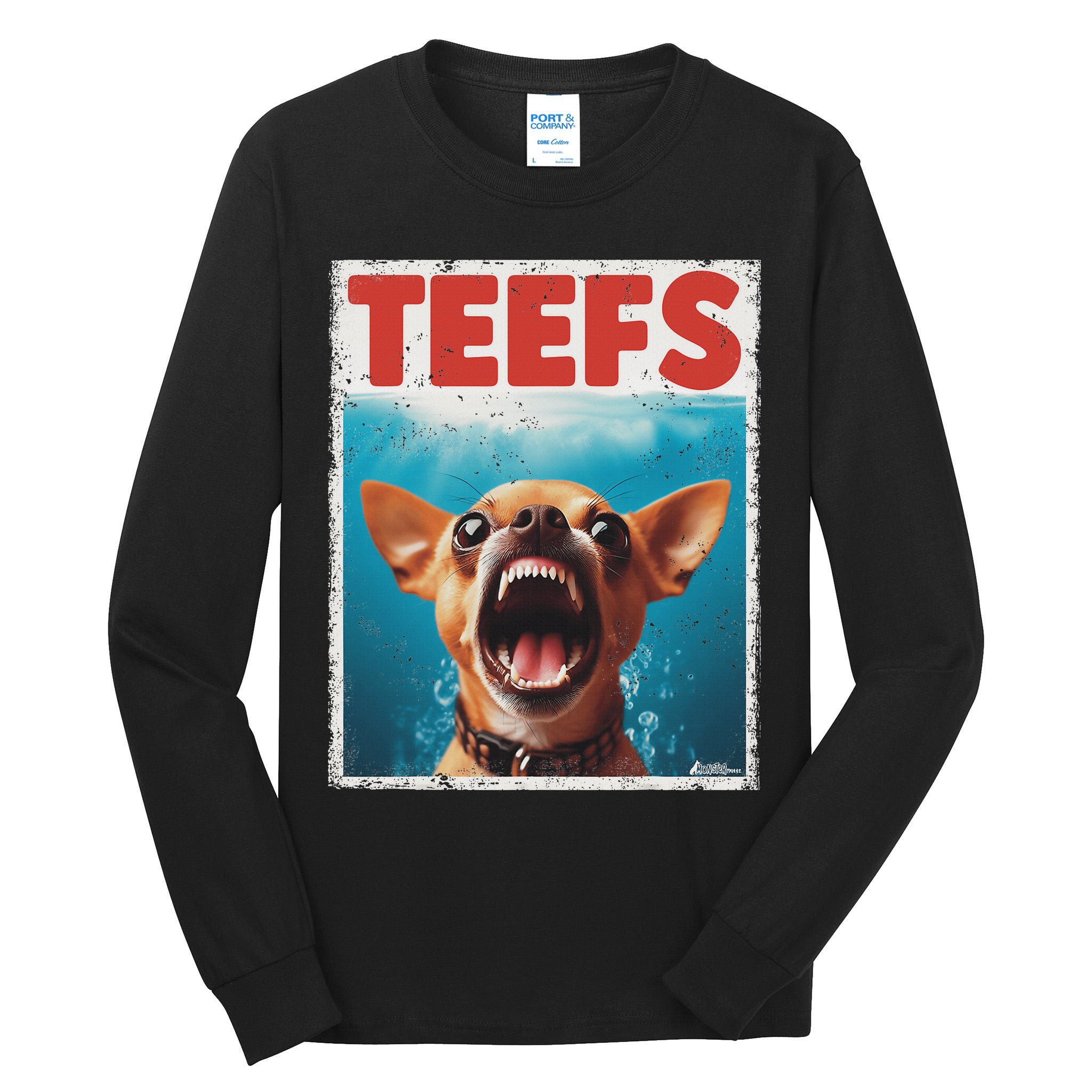 Funny Chihuahua Fs Top, Th Chi Jowls Paws Dog Mom Dad Tall Long Sleeve T-Shirt