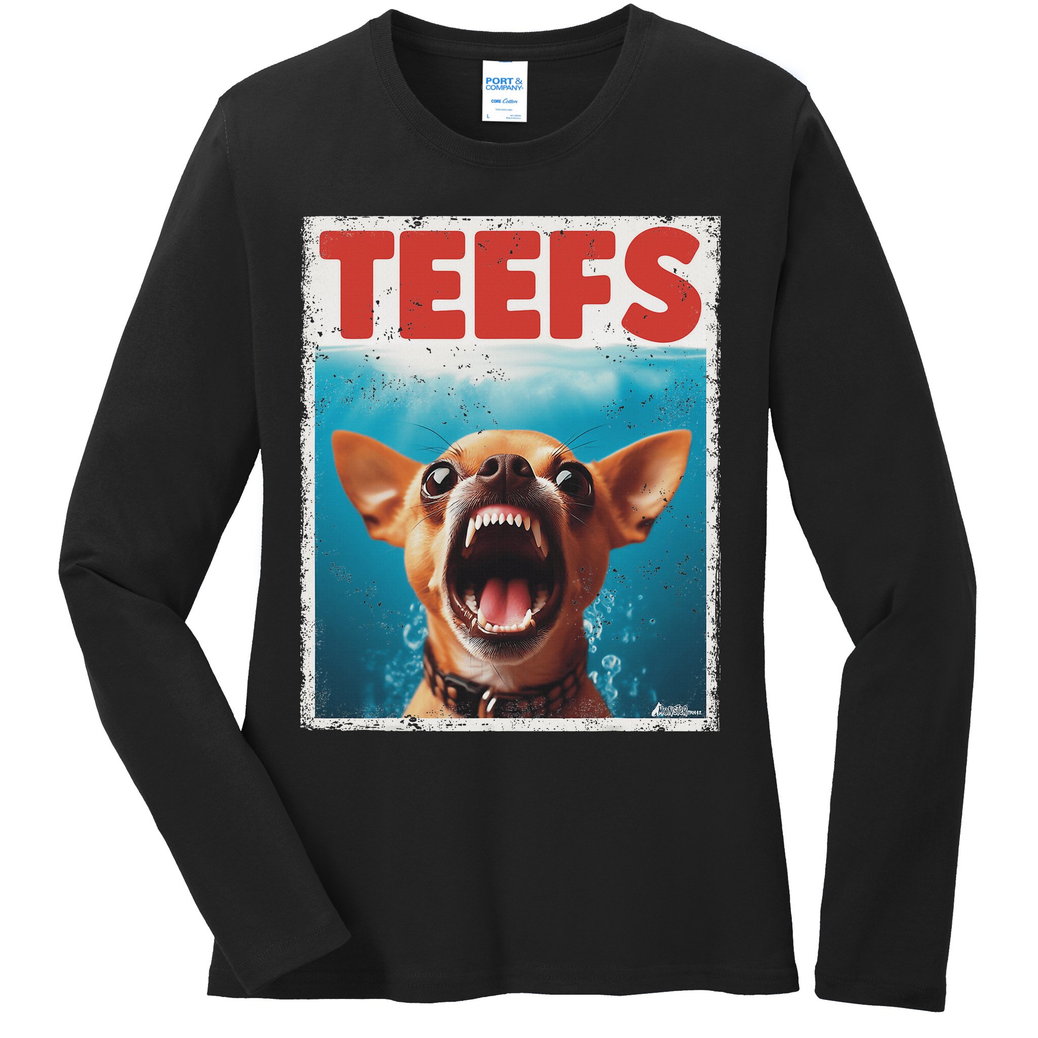 Funny Chihuahua Fs Top, Th Chi Jowls Paws Dog Mom Dad Ladies Long Sleeve Shirt