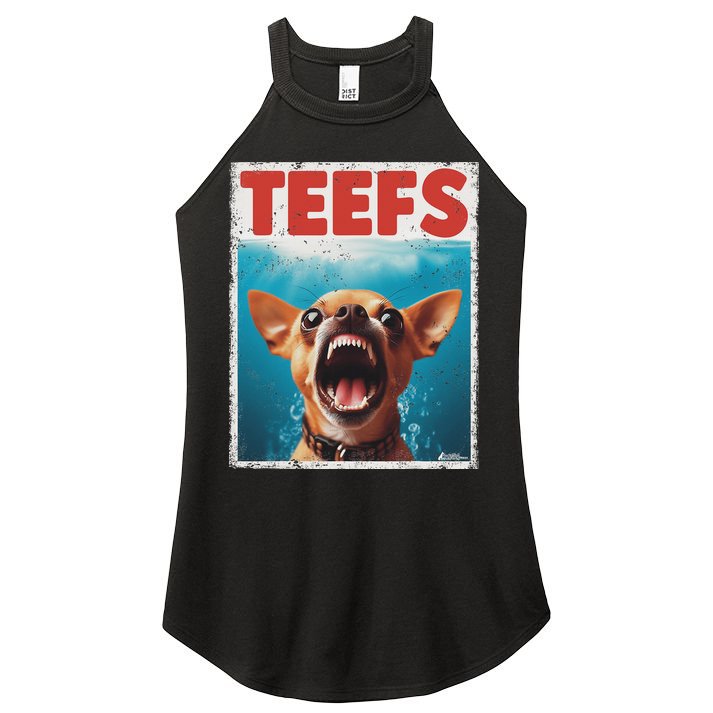Funny Chihuahua Fs Top, Th Chi Jowls Paws Dog Mom Dad Women's Perfect Tri Rocker Tank