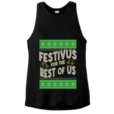 Funny Christmas Festivus For The Rest Of Us Ladies PosiCharge Tri-Blend Wicking Tank