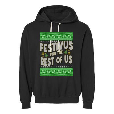Funny Christmas Festivus For The Rest Of Us Garment-Dyed Fleece Hoodie