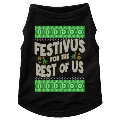 Funny Christmas Festivus For The Rest Of Us Doggie Tank