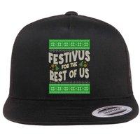 Funny Christmas Festivus For The Rest Of Us Flat Bill Trucker Hat