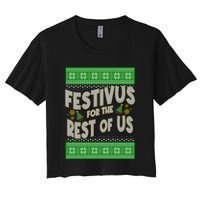 Funny Christmas Festivus For The Rest Of Us Women's Crop Top Tee