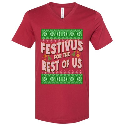 Funny Christmas Festivus For The Rest Of Us V-Neck T-Shirt