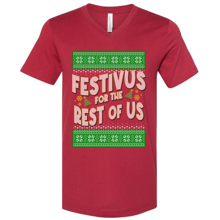 Funny Christmas Festivus For The Rest Of Us V-Neck T-Shirt