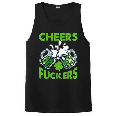 Funny Cheers Fuckers St Patricks Day Beer Mugs Drinking PosiCharge Competitor Tank