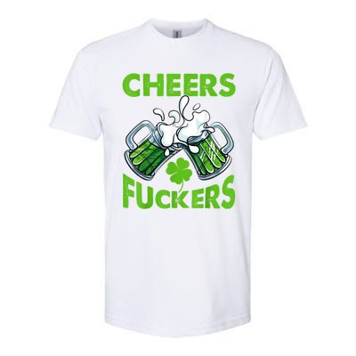 Funny Cheers Fuckers St Patricks Day Beer Mugs Drinking Softstyle CVC T-Shirt