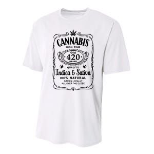 Funny Cannabis Performance Sprint T-Shirt