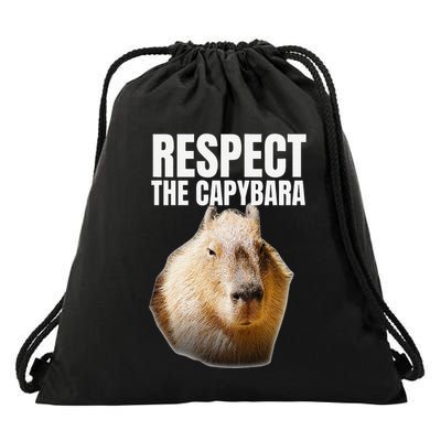 Funny Capybara For Cavy Rodent Capybara Lover Drawstring Bag