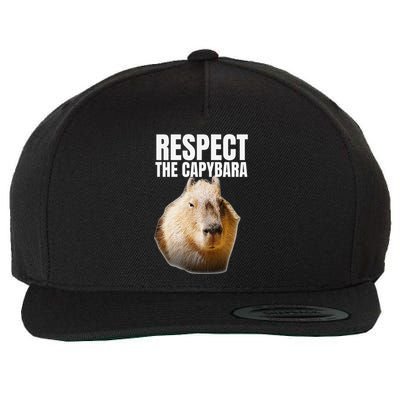 Funny Capybara For Cavy Rodent Capybara Lover Wool Snapback Cap