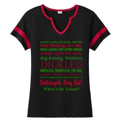 Funny Christmas Family Vacation Movie Quote Ladies Halftime Notch Neck Tee