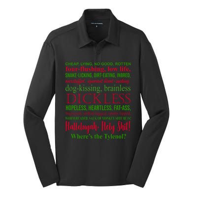 Funny Christmas Family Vacation Movie Quote Silk Touch Performance Long Sleeve Polo