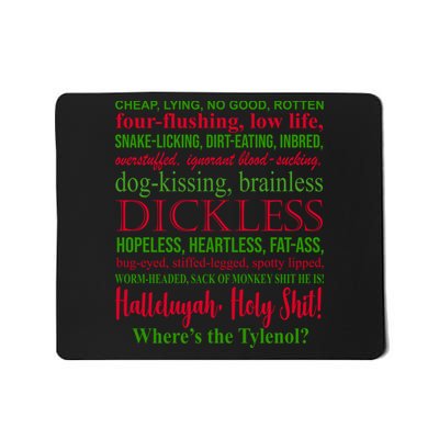 Funny Christmas Family Vacation Movie Quote Mousepad