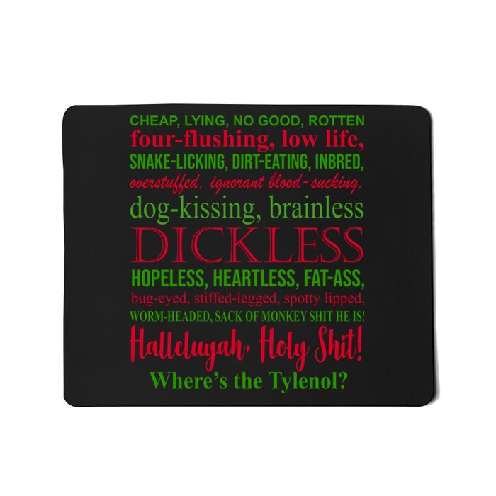 Funny Christmas Family Vacation Movie Quote Mousepad