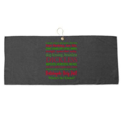 Funny Christmas Family Vacation Movie Quote Large Microfiber Waffle Golf Towel