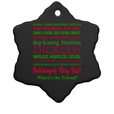 Funny Christmas Family Vacation Movie Quote Ceramic Star Ornament