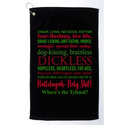 Funny Christmas Family Vacation Movie Quote Platinum Collection Golf Towel