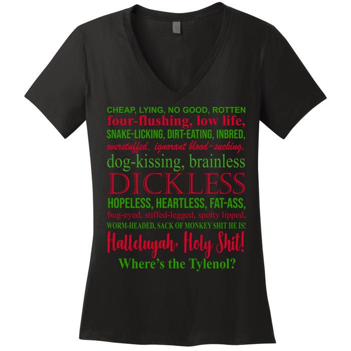 Funny Christmas Family Vacation Movie Quote Women's V-Neck T-Shirt