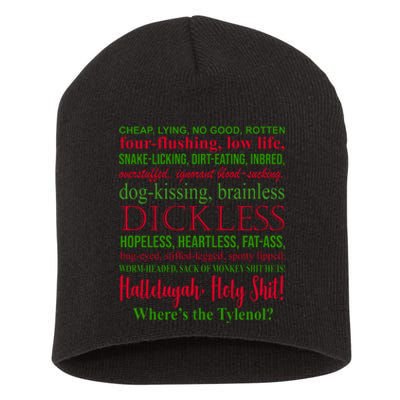 Funny Christmas Family Vacation Movie Quote Short Acrylic Beanie