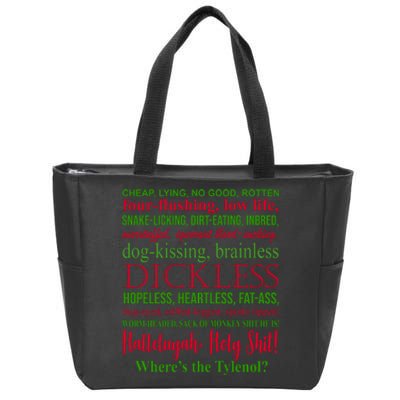 Funny Christmas Family Vacation Movie Quote Zip Tote Bag