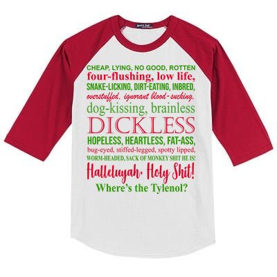 Funny Christmas Family Vacation Movie Quote Kids Colorblock Raglan Jersey