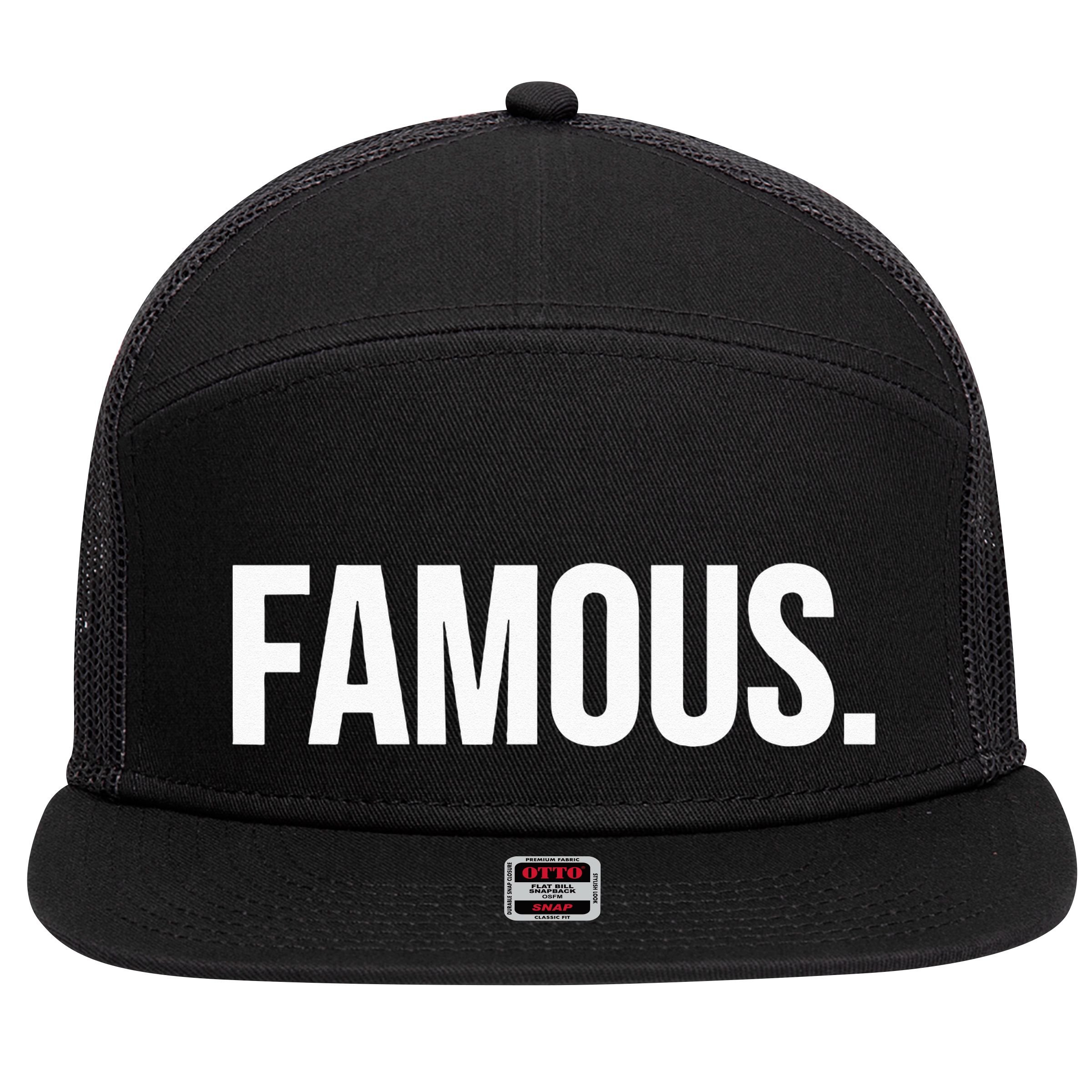Famous  Celebrity  7 Panel Mesh Trucker Snapback Hat