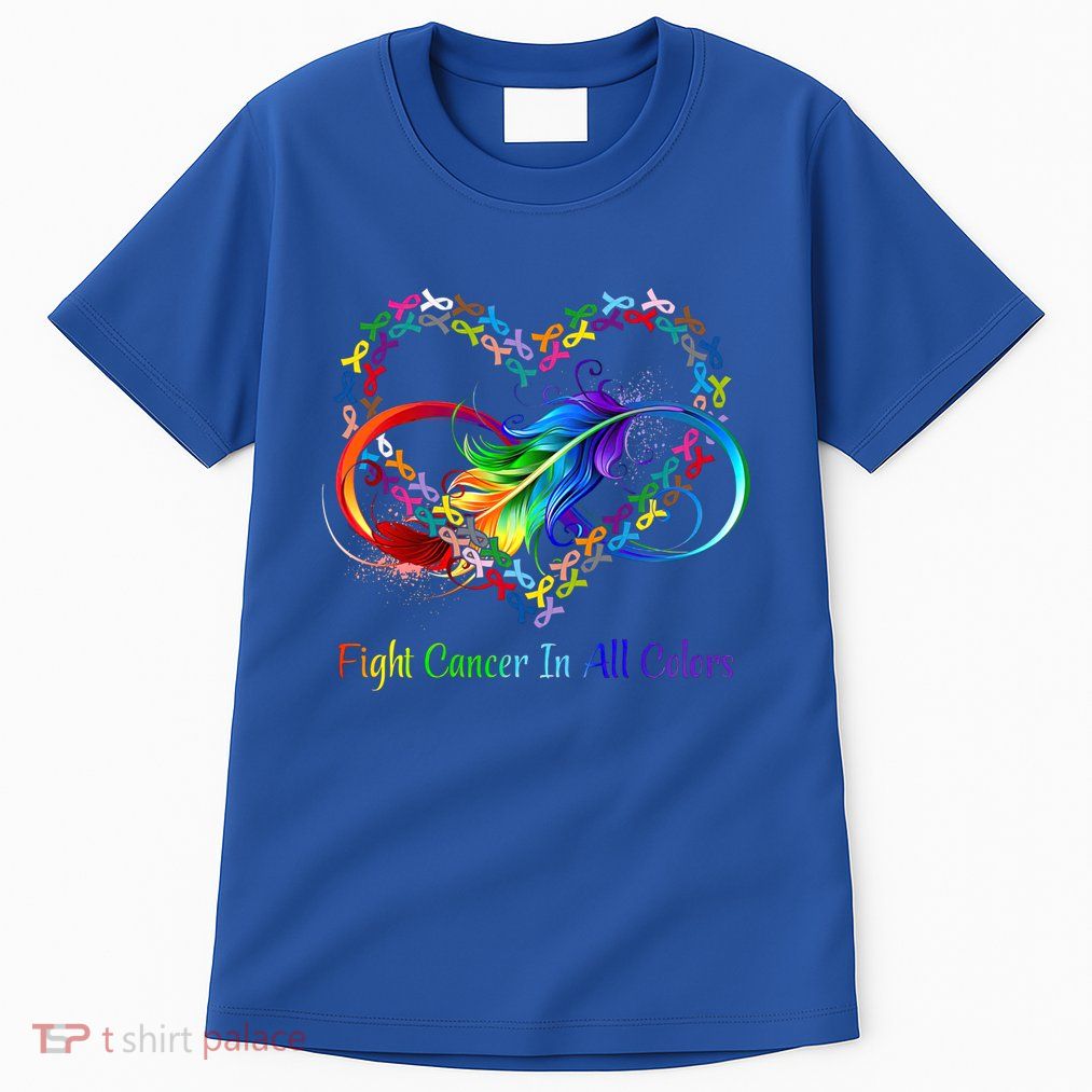 Fight Cancer Feather Ribbons Cool Gift Tall T-Shirt