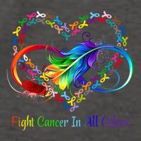 Fight Cancer Feather Ribbons Cool Gift Vector Backpack
