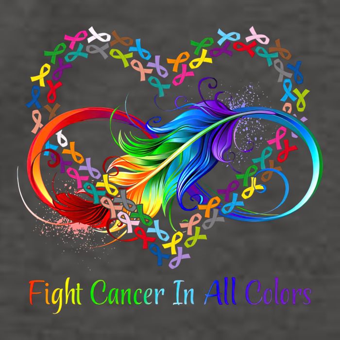 Fight Cancer Feather Ribbons Cool Gift Vector Backpack