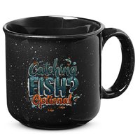Fishing Catching Fish Optional Relaxing Required 15oz Campfire Ceramic Mug
