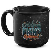 Fishing Catching Fish Optional Relaxing Required 15oz Campfire Ceramic Mug