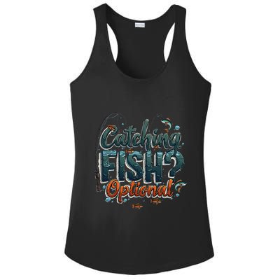 Fishing Catching Fish Optional Relaxing Required Ladies PosiCharge Competitor Racerback Tank