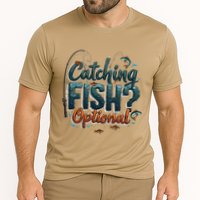 Fishing Catching Fish Optional Relaxing Required Cooling Performance Crew T-Shirt