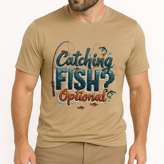 Fishing Catching Fish Optional Relaxing Required Cooling Performance Crew T-Shirt
