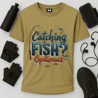 Fishing Catching Fish Optional Relaxing Required Cooling Performance Crew T-Shirt