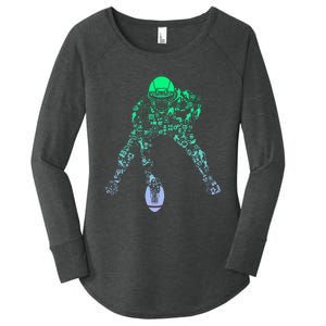 Football Center For Football Player Football Women's Perfect Tri Tunic Long Sleeve Shirt