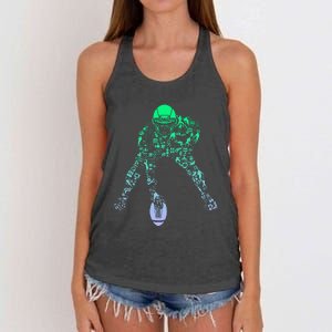 Football Center For Football Player Football Women's Knotted Racerback Tank