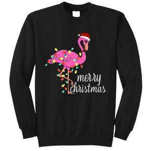 Flamingo Christmas Funny Merry Christmas Flamingo Santa Xmas Sweatshirt