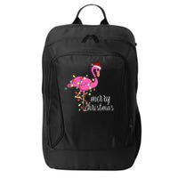 Flamingo Christmas Funny Merry Christmas Flamingo Santa Xmas City Backpack